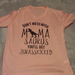 Women's Pink 'Mama Saurus' Graphic Tee